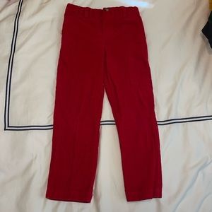 Vineyard, vines, red corduroy pants, size 7
